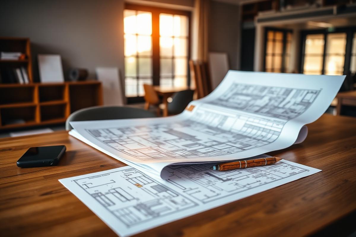 Architekturpläne für ein neues Wohnbauprojekt